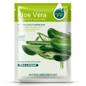Natural Plant Based Facial Mask Moisturizer.   Reduces Oil.   Mask For Face With Aloe Vera and  Honey 1pcs